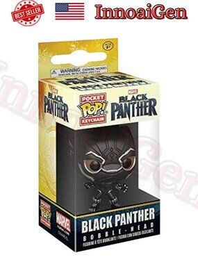 Funko Pocket Pop Keychain Marvel Black Panther Bobble-Head Figure New In Box